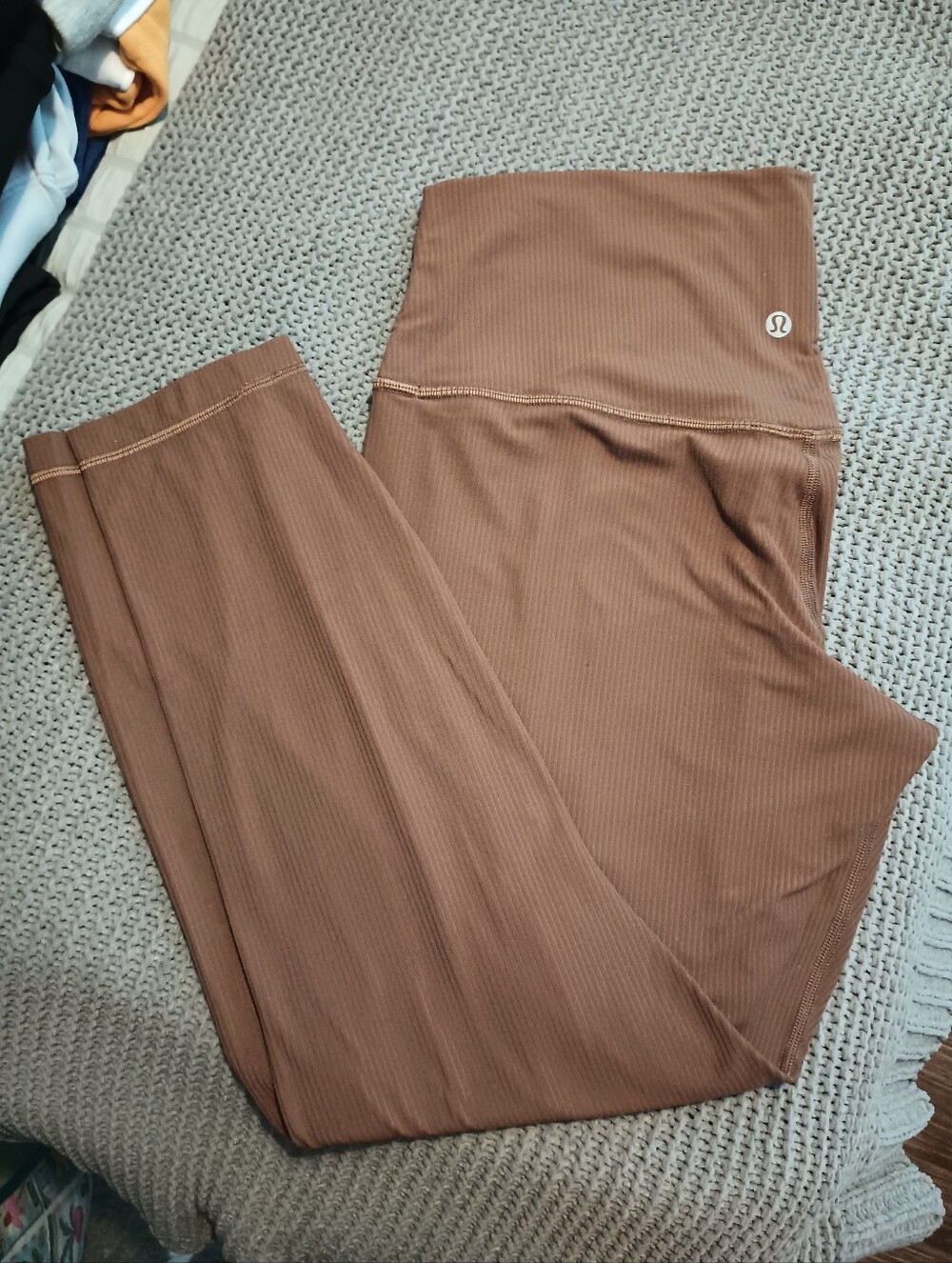 lululemon athletica Ribbed High-Waist Leggings in Chestnut Brown